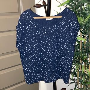 ⭐️Zara polka dotted navy shirt⭐️